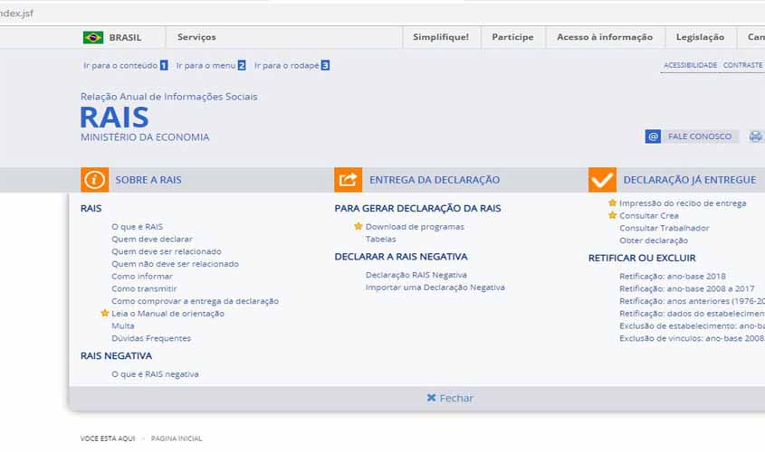Prazo de entrega da Rais acaba hoje