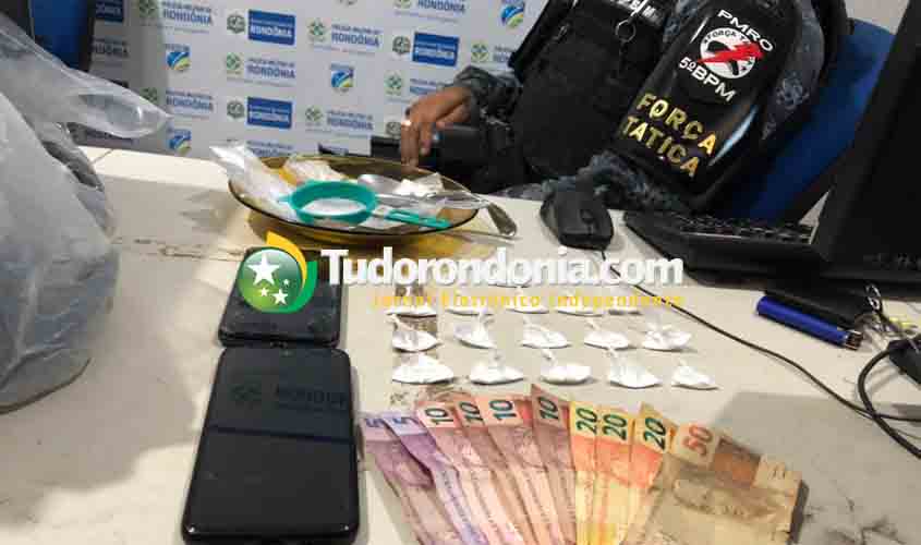 Após fuga pela BR-364, PM apreende droga e prende suspeito