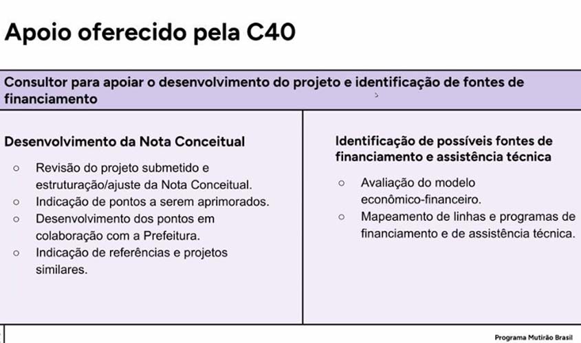 Porto Velho avança em mobilidade com apoio da C40 Cities