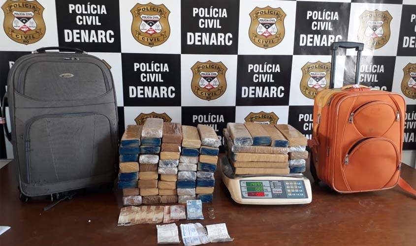 Denarc prende mula transportando 40 Kg de droga na Rodoviária da capital