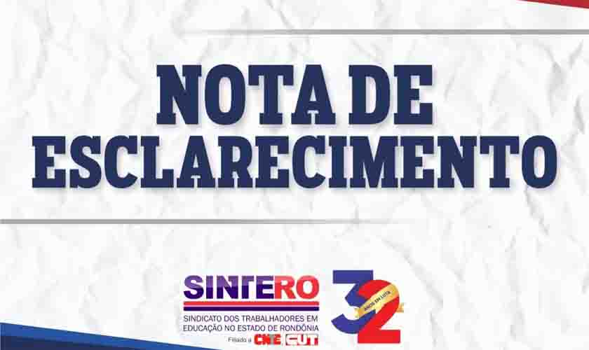 Nota de esclarecimento - Greve Sanitária da Educação