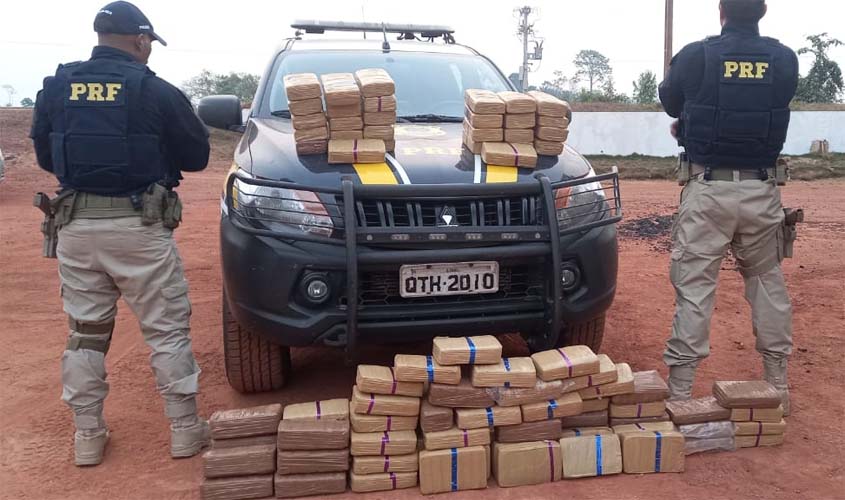 Em Nova Mamoré/RO, PRF apreende quase 100 KG de Maconha