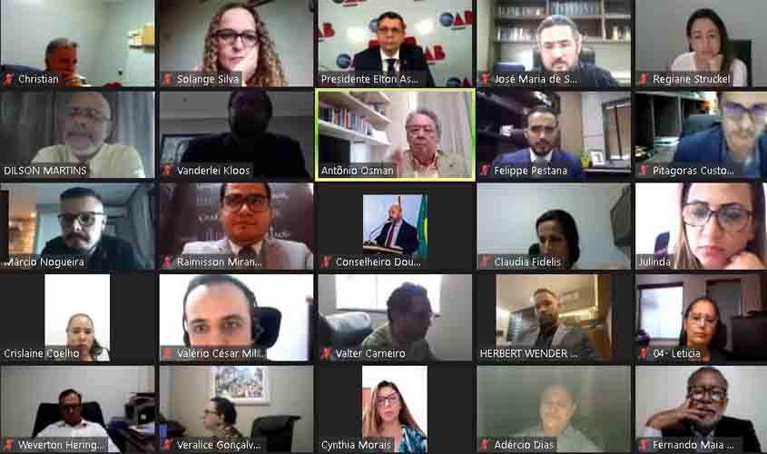 Pleno do Conselho Seccional da OAB cria comissão de estudo para instalação de salas de Estado-Maior em Rondônia