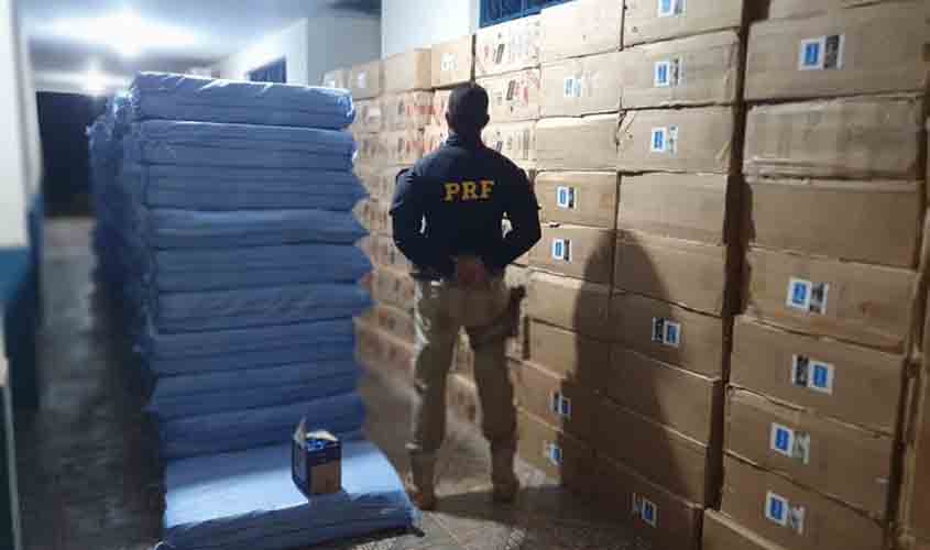 Em Guajará-Mirim/RO, PRF realiza primeira grande apreensão de cigarros em 2021