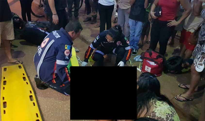 Motociclista fica em estado grave após bater de frente com carro 