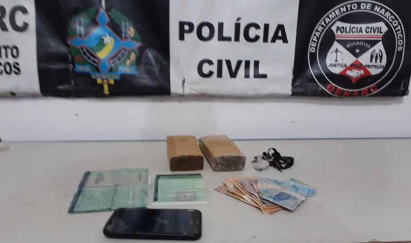 Polícia prende homem e apreende 1 Kg de maconha enterrada