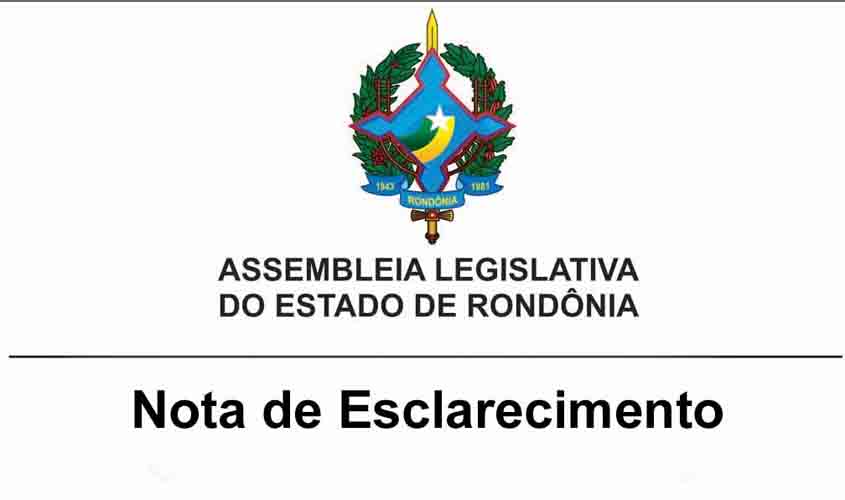 Nota de Esclarecimento do deputado Jair Montes