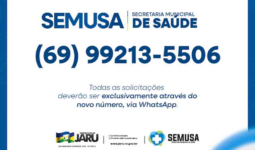 Secretaria de Saúde passa a atender com novo número de telefone; confira