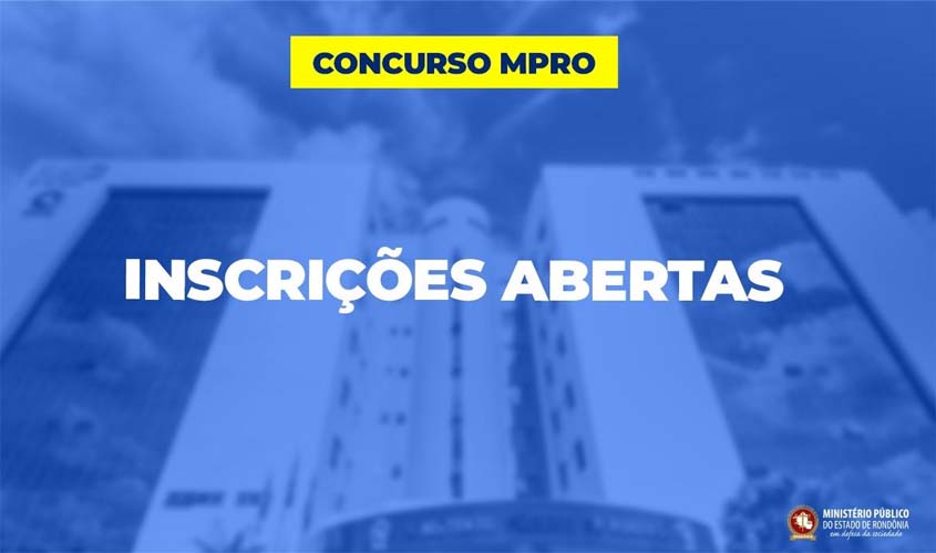 Inscrições abertas para o concurso público de servidores do MP