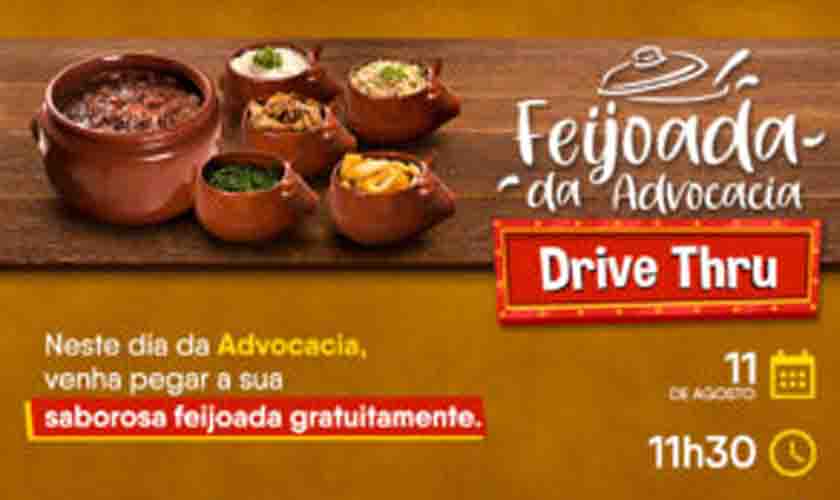 Feijoada “drive thru” em comemoração ao Dia da Advocacia acontece na próxima semana