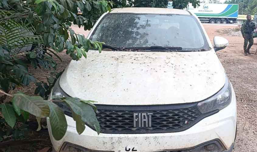 Veículo furtado é recuperado pela PMRO no distrito de Abunã