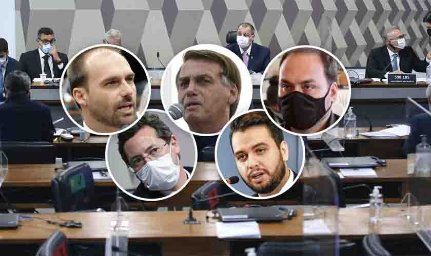 CPI da Covid deve indiciar Jair, Eduardo e Carlos Bolsonaro, além de Wajngarten e Filipe Martins