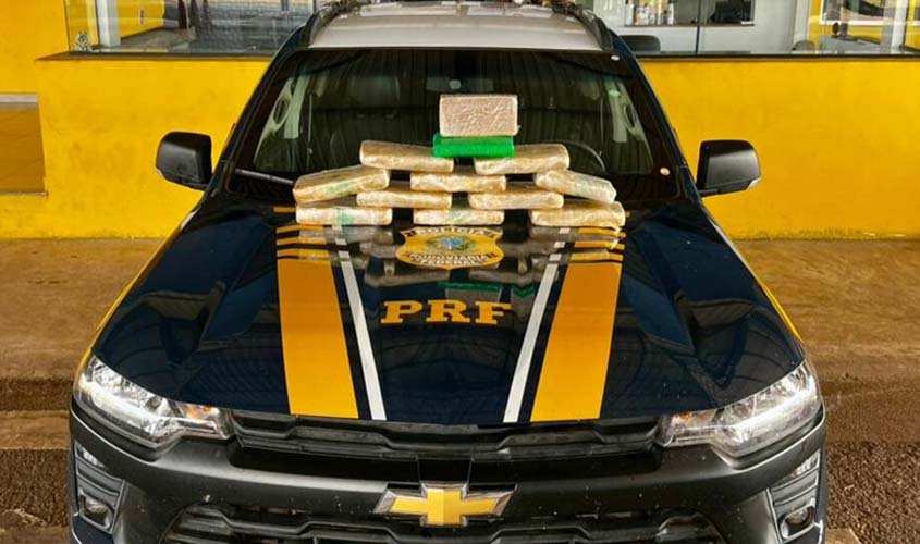 Mais de 10 kg de droga são apreendidos pela PRF em RO