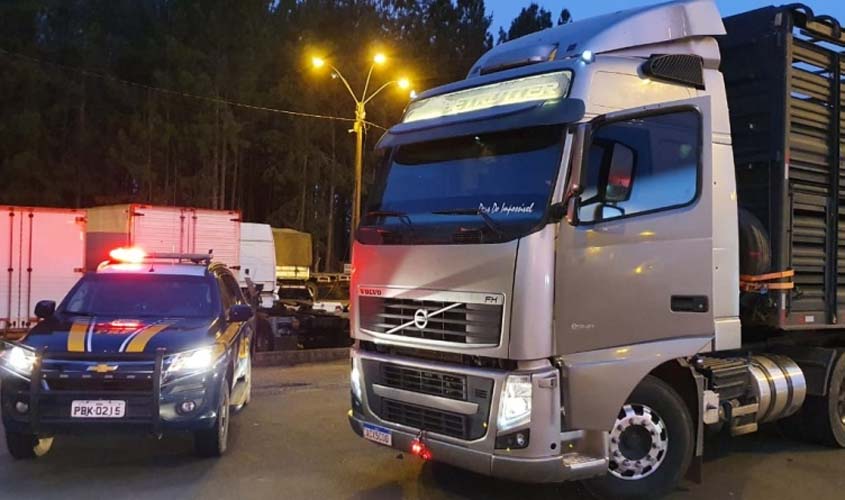 PRF identifica caminhão adulterado