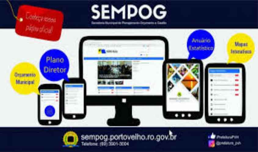 Sempog de Porto Velho mantém mapas municipais para download em sua homepage