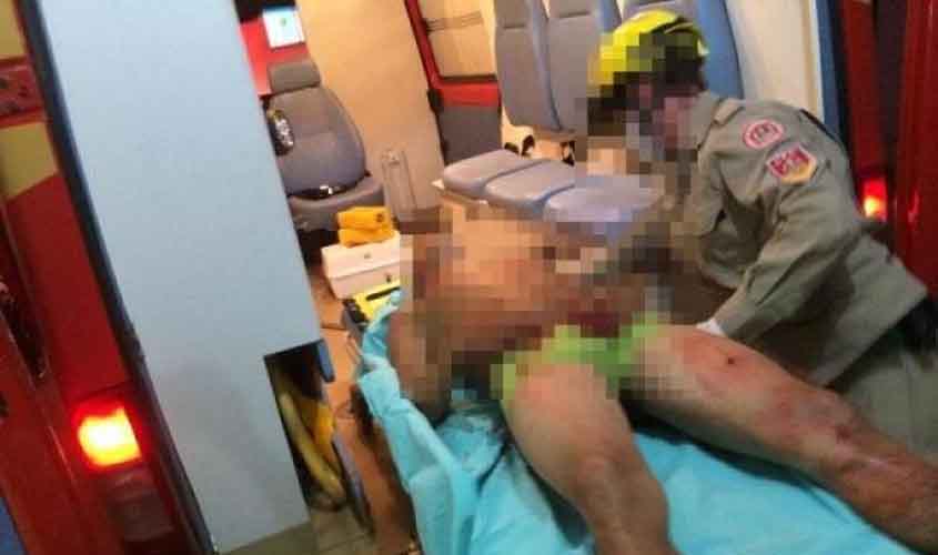 Quatro homens tentaram matar, a pauladas, um jovem de 25 anos em Vilhena