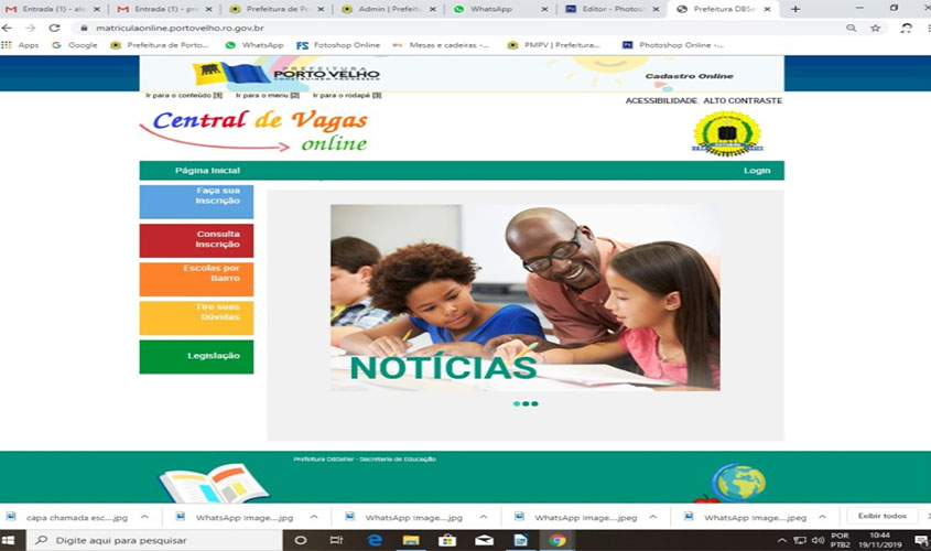 Segunda fase da Chamada Escolar teve inicio na segunda-feira