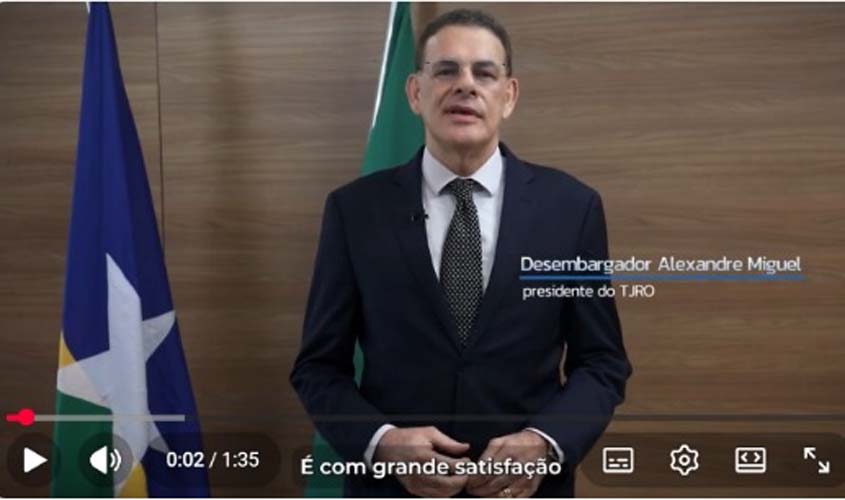 Presidente do TJRO apresenta plano para 2026-2027