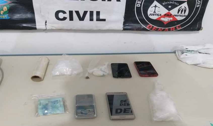 Denarc fecha boca de fumo e prende casal de cunhados com cocaína e maconha