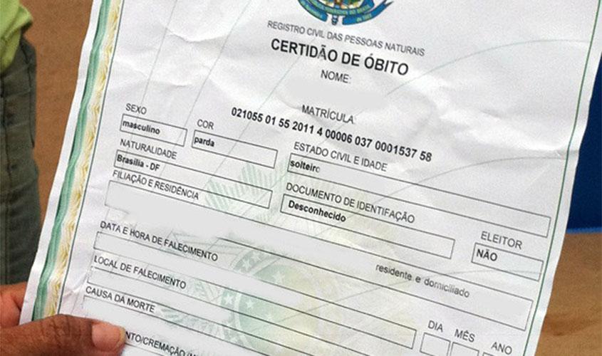 Observatório replica dados dos cartórios sobre óbito por coronavírus