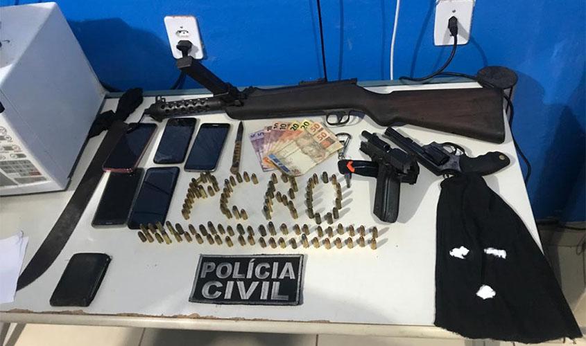 Polícia Civil apreende metralhadora e prende sete pessoas no residencial Morar Melhor 