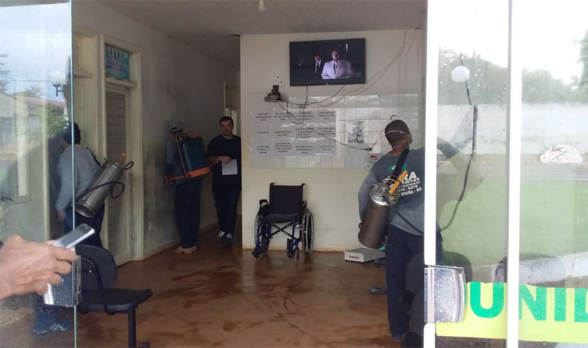 Prefeitura faz desinfecção sanitária no combate a Covid-19