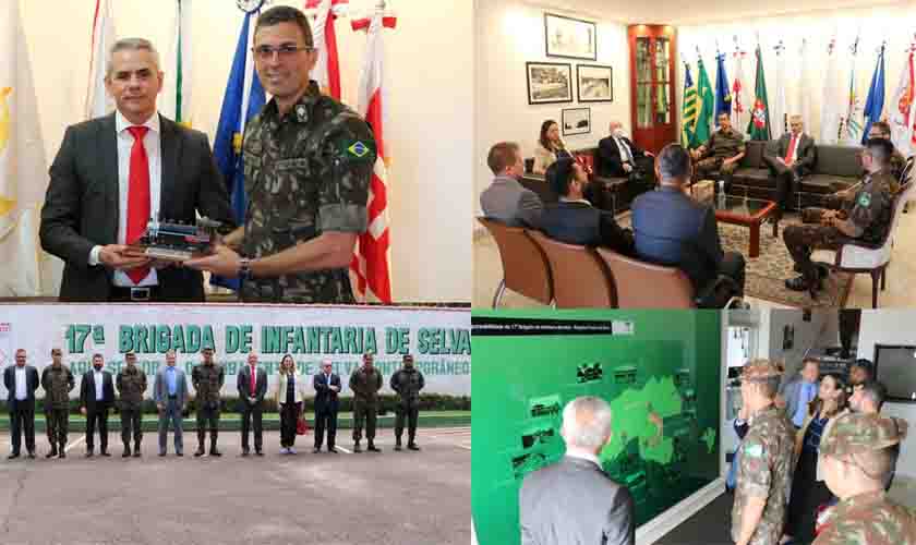 Membros do MPRO se reúnem com comando da 17a Brigada