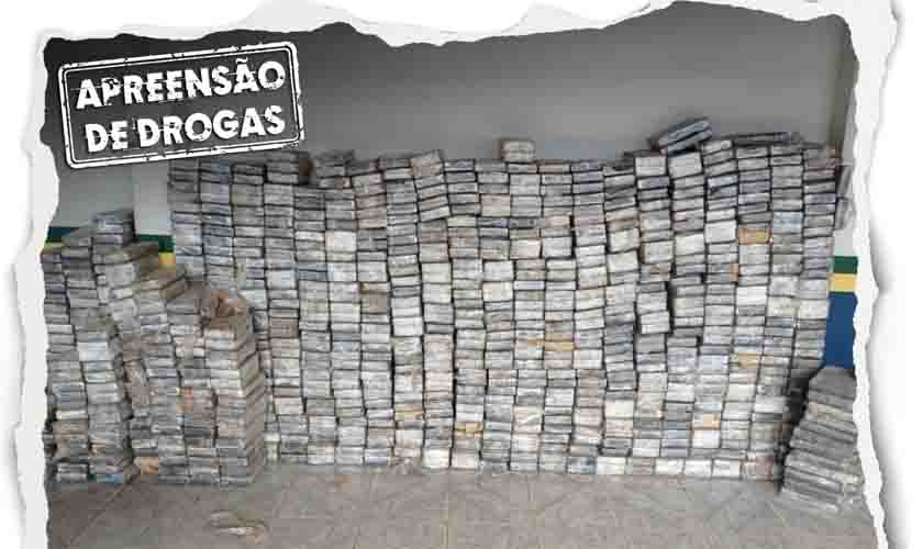 Em operação integrada, PRF e PMRO apreendem mais de 1 tonelada de cocaína