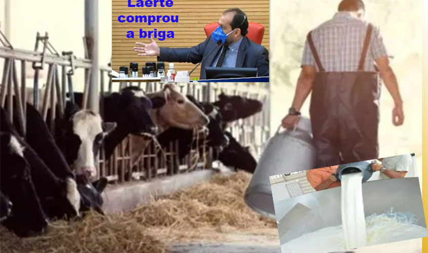 Presidente da ALE compra briga de 31 mil produtores de leite e protesta contra exploração pelos laticínios