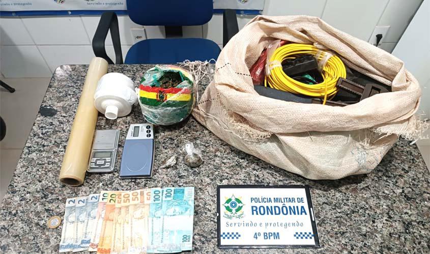 4° BPM desarticula ponto de tráfico de entorpecentes