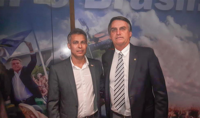Pré candidato a deputado federal por Rondônia é recebido pelo pré candidato a presidente Jair Bolsonaro