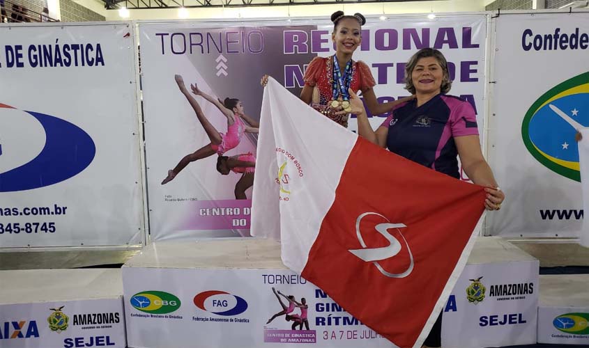 Ginasta de Rondônia leva ouro em torneio Regional de Ginástica Rítmica-etapa Norte no Amazonas