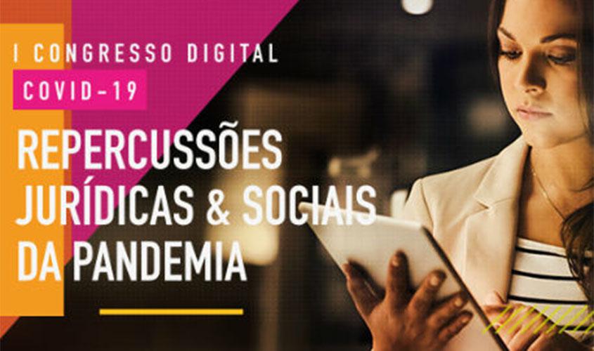 Presidente do TST participará de I Congresso Digital sobre Repercussões Jurídicas e Sociais da Pandemia