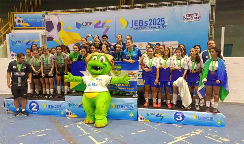 Rondônia conquista título no futsal feminino escolar sub-18 com equipe do Centro de Treinamento