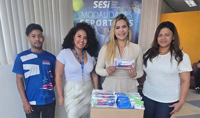 SESI-RO doa 500 kits de saúde bucal para projeto do Unicef