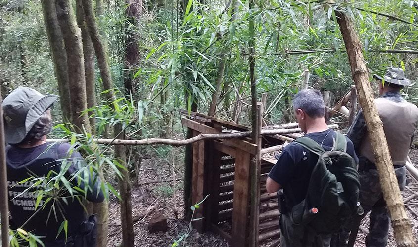 Ação de fiscalização destrói armadilhas de caça