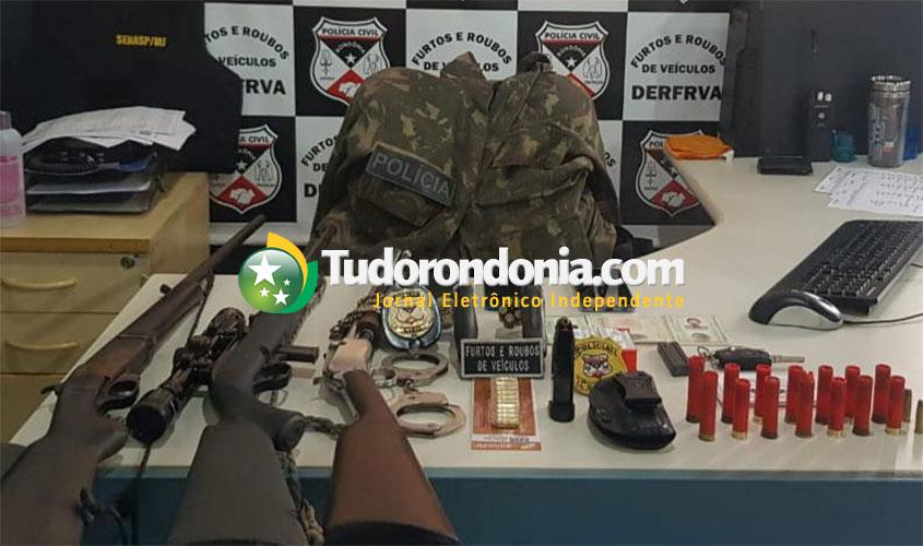 Polícia apreende armas e munições e prende três na zona rural