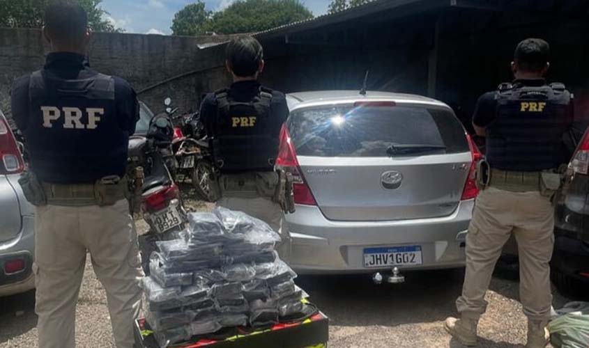 PRF apreende 32 kg de droga em Presidente Médici (RO)
