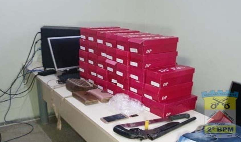 PM prende acusados de assalto à  residência em Presidente Médici