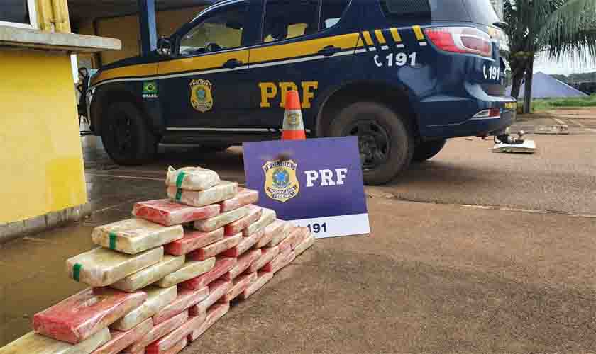 Em Porto Velho/RO, PRF apreende 47 kg de cocaína