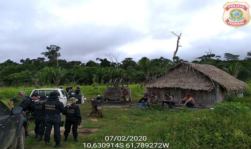 Polícia Federal realiza operação de fiscalização na Terra Indígena Igarapé Lourdes