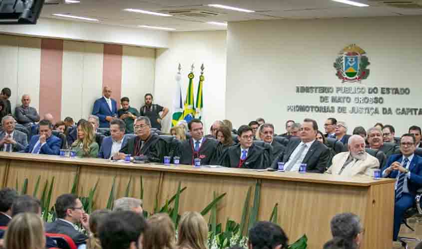 MPRO marca presença em cerimônia de posse do novo PGJ do MPMT