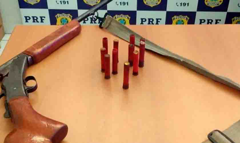 Em Rondônia, em menos de 6 (seis) horas, PRF realiza duas apreensões arma de fogo