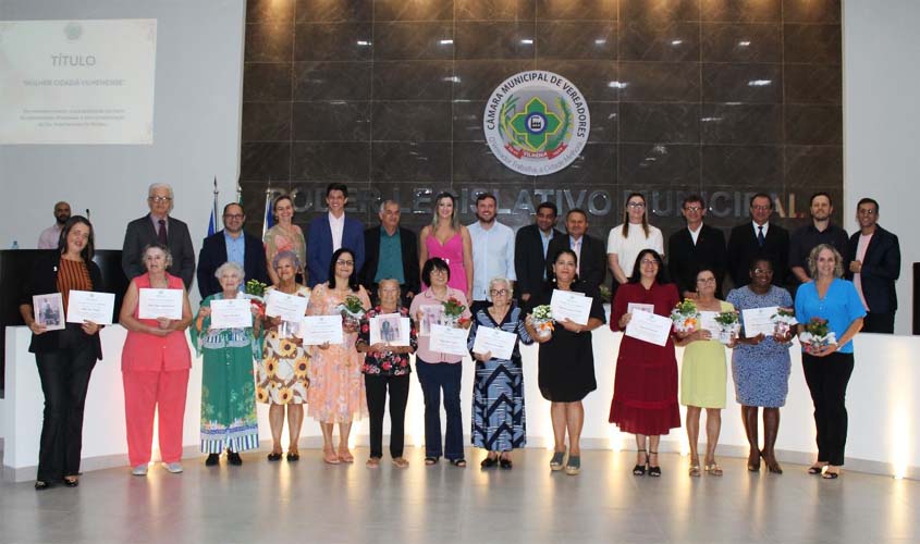 Câmara de Vereadores homenageia mulheres no dia 8 de março