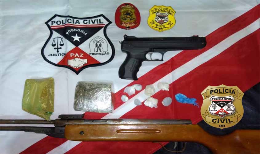 Polícia civil prende dois acusados de tráfico e associação para o tráfico de droga em São Francisco do Guaporé/RO