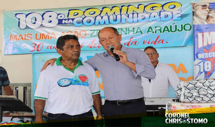 Deputado Coronel Chrisóstomo acompanha ação social na escola Joaquim Vicente Rondon na zona sul de Porto Velho