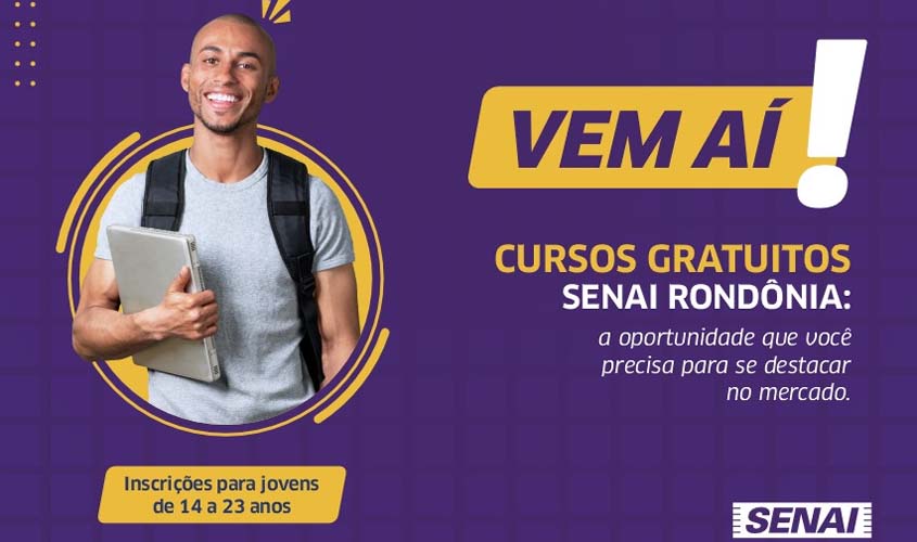 SENAI-RO abre vagas de cursos gratuitos