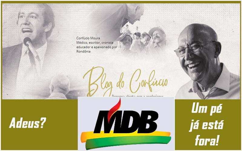 Crise no MDB: Confúcio dá chibatada gramatical no seu partido e já está com um pé fora