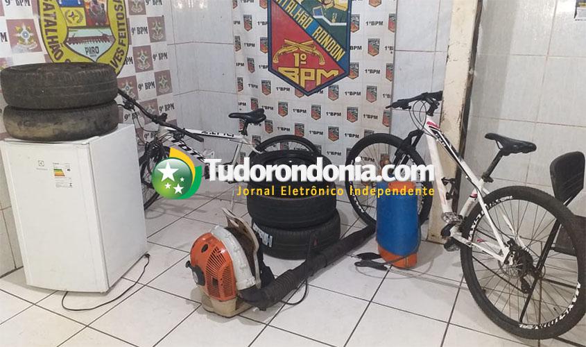 Polícia prende trio com droga, dinheiro e vários objetos roubados