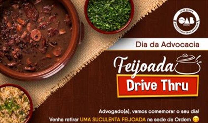 Feijoada 'drive thru' e final do 'Festival da Canção' na comemoração especial do Dia da Advocacia